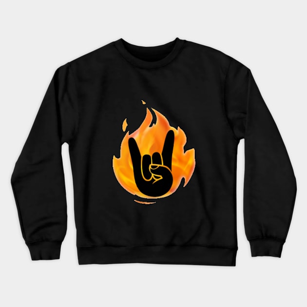 InfernalLaura Metal Crewneck Sweatshirt by infernallaura